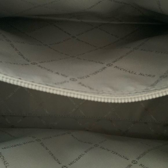 Michael Kors Cream Satchel with Silver Accents - Picture 12 of 13